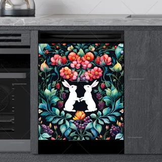 Preview of Folklore Bunnies, Berries and Flowers magnet.