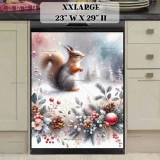 Preview of Cute Christmas Squirrel magnet in XX Large size.