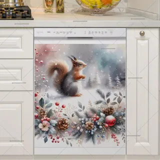 Preview of Cute Christmas Squirrel magnet.