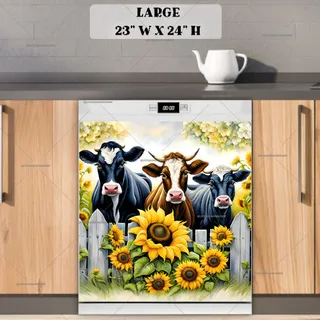 Preview of Farmhouse Cow Trio magnet in Large size.