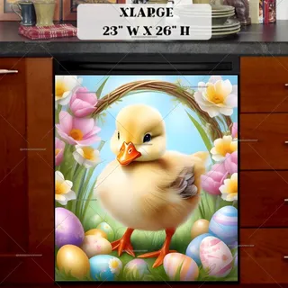 Preview of Lovely Easter Duck magnet in Extra Large size.