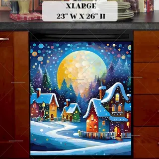 Preview of Winter Houses in the Snowfall magnet in Extra Large size.