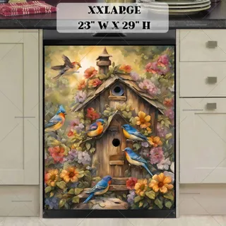 Preview of Country Birdhouse with Birds magnet in XX Large size.