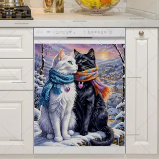 Preview of Christmas Cat Couple magnet.