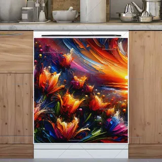 Preview of Abstract Tulips in the Sunset magnet.