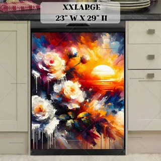 Preview of Abstract Sunset Roses magnet in XX Large size.