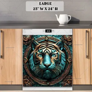 Preview of Beautiful Ornamental Tiger magnet in Large size.