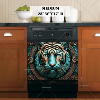 Preview of Beautiful Ornamental Tiger magnet in Medium size.