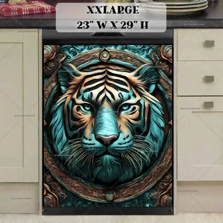 Preview of Beautiful Ornamental Tiger magnet in XX Large size.