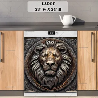 Preview of Beautiful Ornamental Lion magnet in Large size.