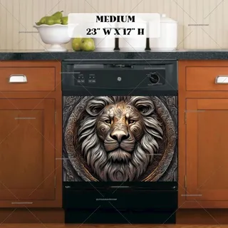 Preview of Beautiful Ornamental Lion magnet in Medium size.