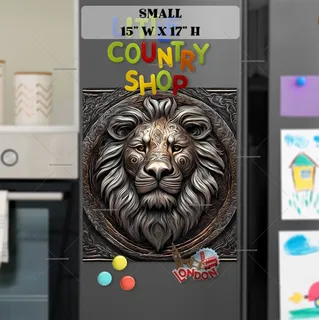 Preview of Beautiful Ornamental Lion magnet in Small size.