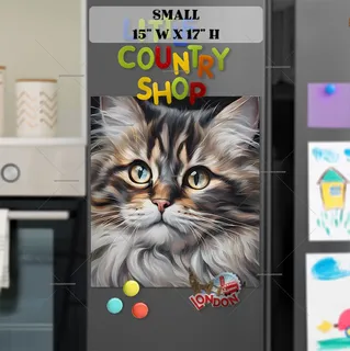Preview of Gorgeous Maine Coon Cat magnet in Small size.