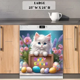 Preview of Cute Easter Kitten magnet in Large size.