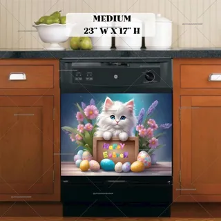 Preview of Cute Easter Kitten magnet in Medium size.