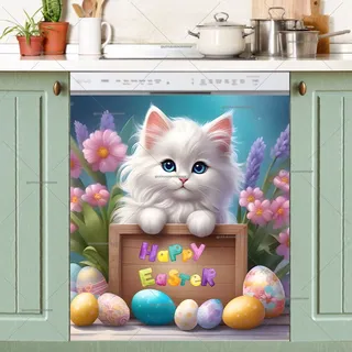 Preview of Cute Easter Kitten magnet.