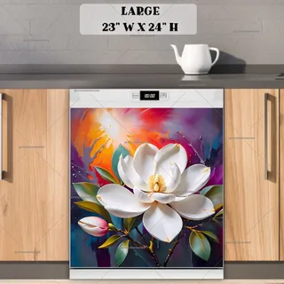 Preview of White Summer Magnolia magnet in Large size.