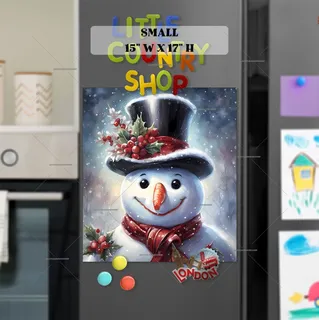 Preview of Snowman in the Falling Snow magnet in Small size.