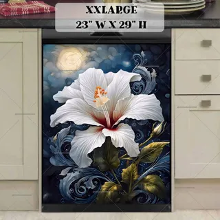 Preview of Blooming Midnight Hibiscus magnet in XX Large size.