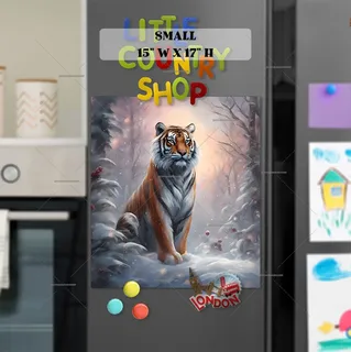 Preview of Winter Tiger in the Snow magnet in Small size.