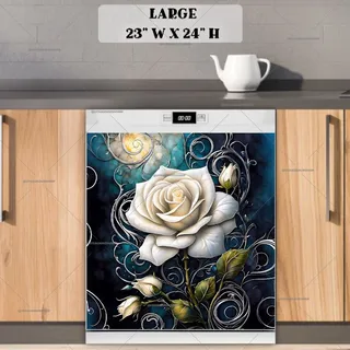 Preview of Blooming Midnight Roses magnet in Large size.