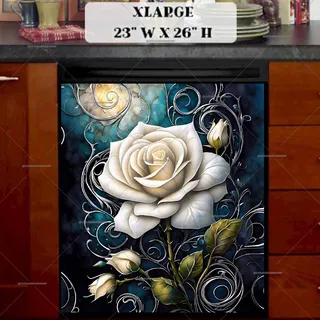 Preview of Blooming Midnight Roses magnet in Extra Large size.