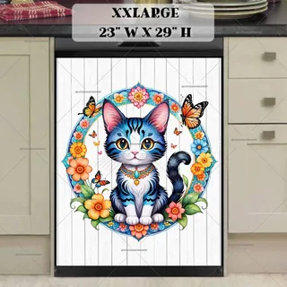 Preview of Cute Folklore Kitten magnet in XX Large size.