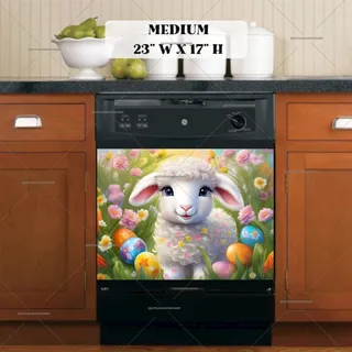 Preview of Smiling Easter Lamb magnet in Medium size.