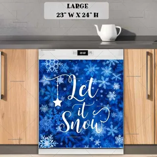 Preview of Let it Snow Snowflakes magnet in Large size.