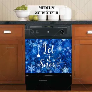 Preview of Let it Snow Snowflakes magnet in Medium size.