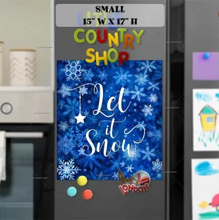 Preview of Let it Snow Snowflakes magnet in Small size.