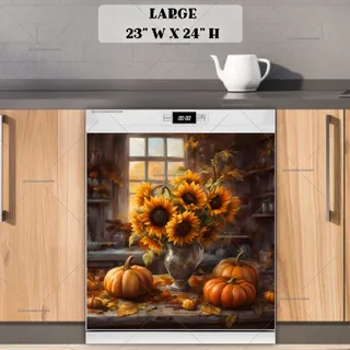 Preview of Autumn Farmhouse Table magnet in Large size.