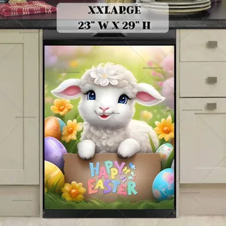 Preview of Easter Lamb with a Sign magnet in XX Large size.