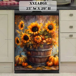 Preview of Farmhouse Bucket with Sunflowers magnet in XX Large size.