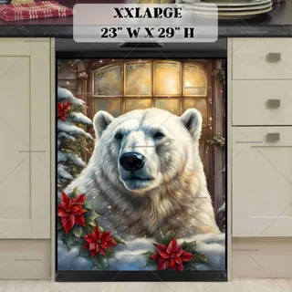 Preview of Christmas Polar Bear magnet in XX Large size.