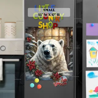 Preview of Christmas Polar Bear magnet in Small size.