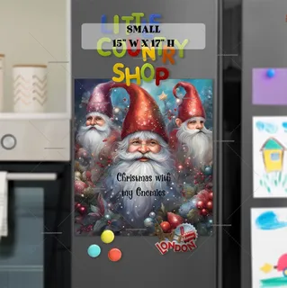 Preview of Christmas with my Gnomies magnet in Small size.