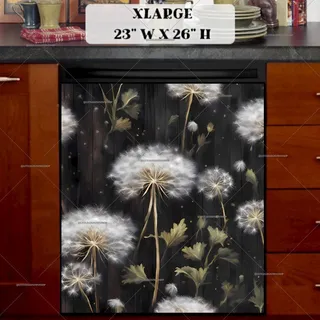 Preview of Dandelions on Dark Wood magnet in Extra Large size.