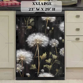 Preview of Dandelions on Dark Wood magnet in XX Large size.