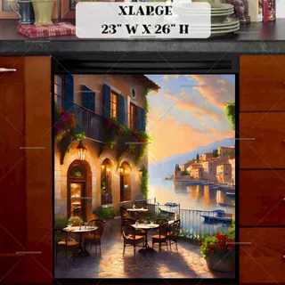 Preview of Cozy Cafe in Venice magnet in Extra Large size.