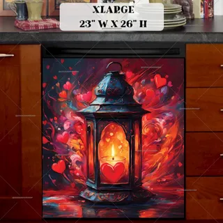 Preview of Valentine’s Day Lantern magnet in Extra Large size.