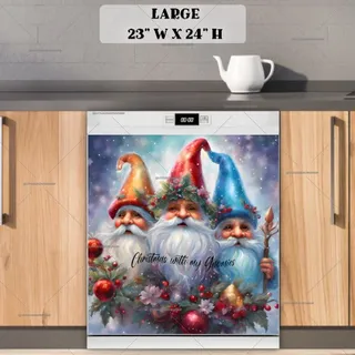 Preview of Cute Christmas Gnomies magnet in Large size.