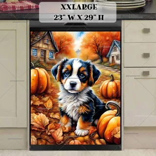 Preview of Adorable Pumpkin Puppy magnet in XX Large size.