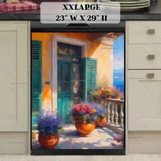 Preview of Rustic Seaside Terrace in Spain magnet in XX Large size.