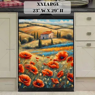 Preview of Poppies in Tuscany magnet in XX Large size.