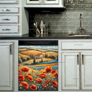 Preview of Poppies in Tuscany magnet.