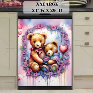 Preview of Valentine’s Teddy Bear Couple magnet in XX Large size.