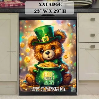 Preview of St. Patrick Day Teddy Bear with Gold magnet in XX Large size.