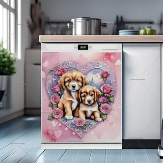 Preview of Valentine’s Day Puppy Couple magnet.