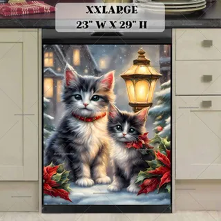 Preview of Two Cute Christmas Kittens magnet in XX Large size.